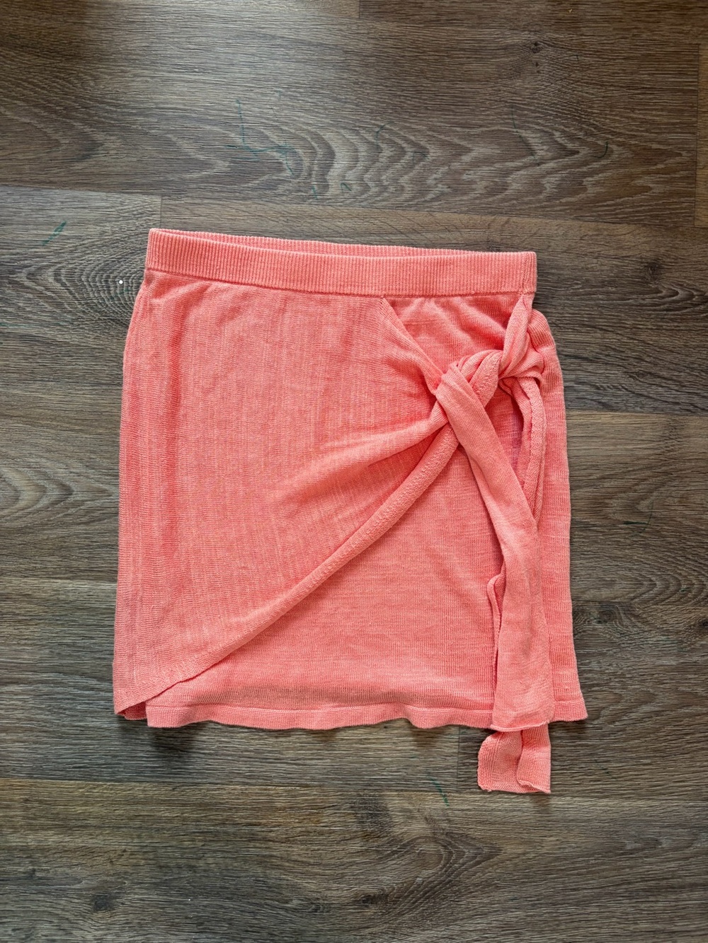L Space Vagabond Skirt S NWT Coral Linen Wrap Sarong Resort Mini $99